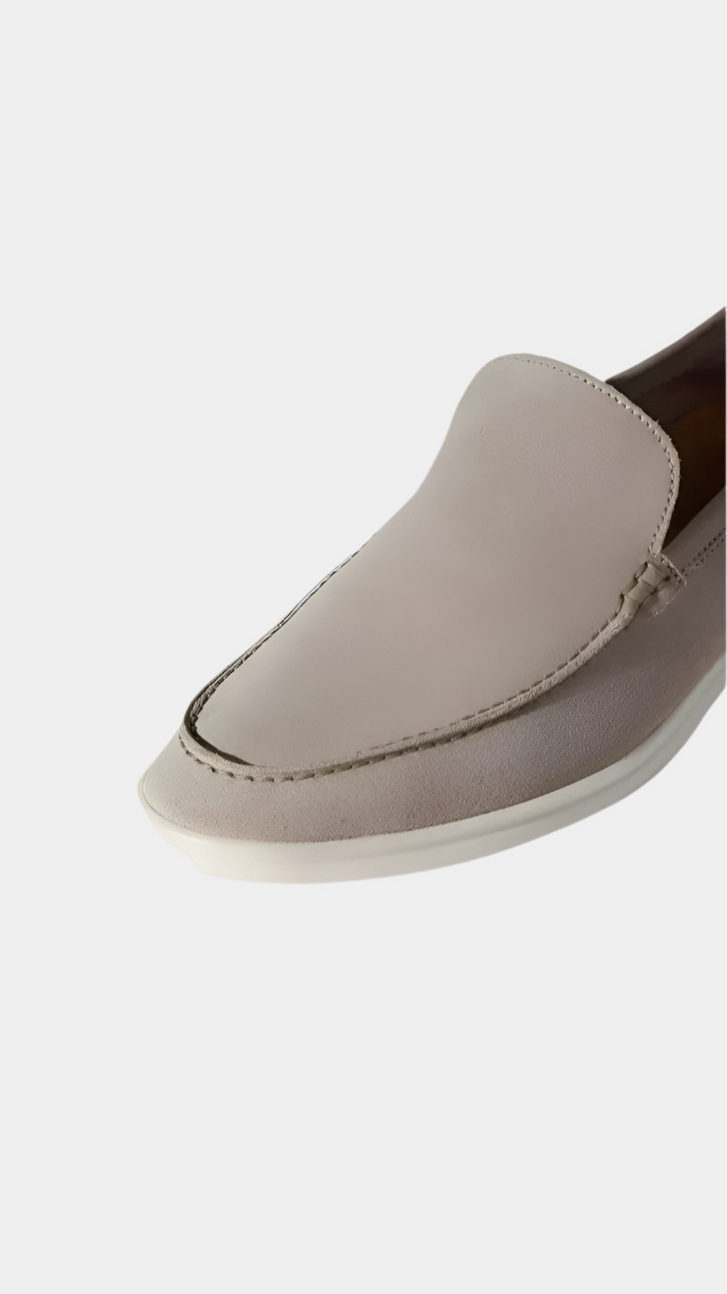 Luxury Light Gray Loafer Shoes - PRE ORDER